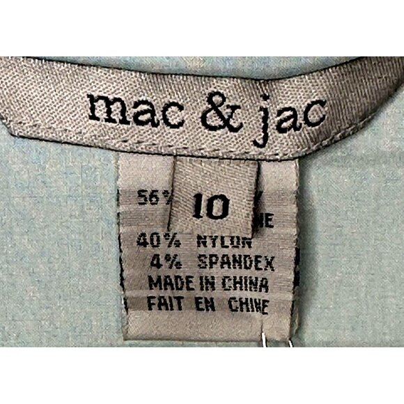 Mac & Jac Womens Blouse Shirt Button Up Rayon Nylon Light Blue Size 10 NWT - Picture 6 of 11